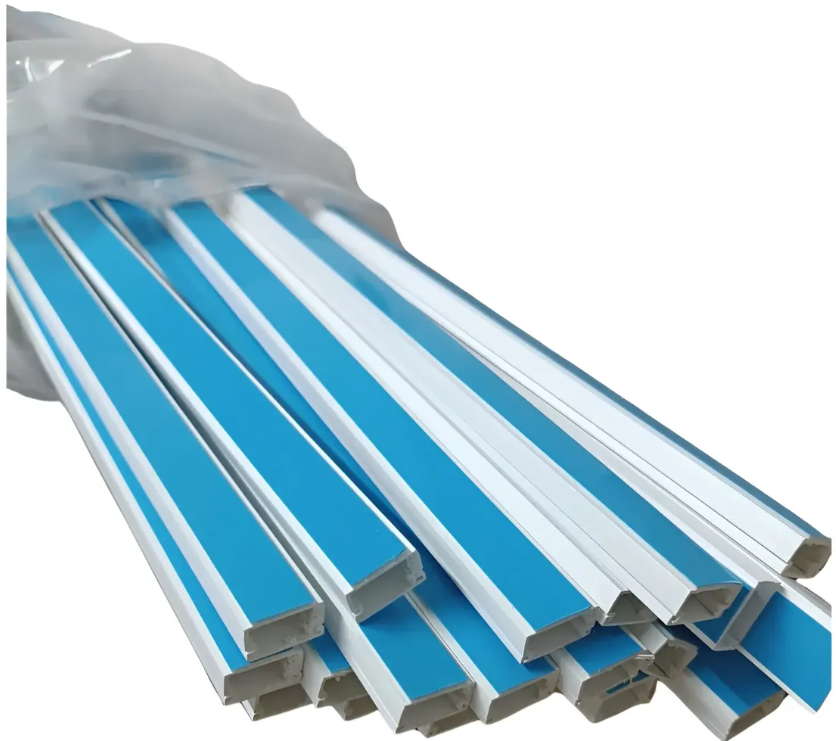 Canaleta Adherible Pvc Para Cable 10 Piezas 1 Metro 10x20mm