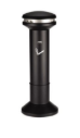 Ultra‐High Capacity Smoking Receptacle, 15‐1/2"W x 41‐ 1/2"H, stainless steel snuff plates, unobstructed funnels to reduce jamming during cigarette disposal, domed top for weather resistance,