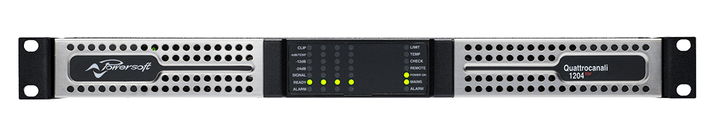 QUATTROCANALI 1204 DSP Amplificador flexible de 1200 W/4 canales con DSP y Dante™
