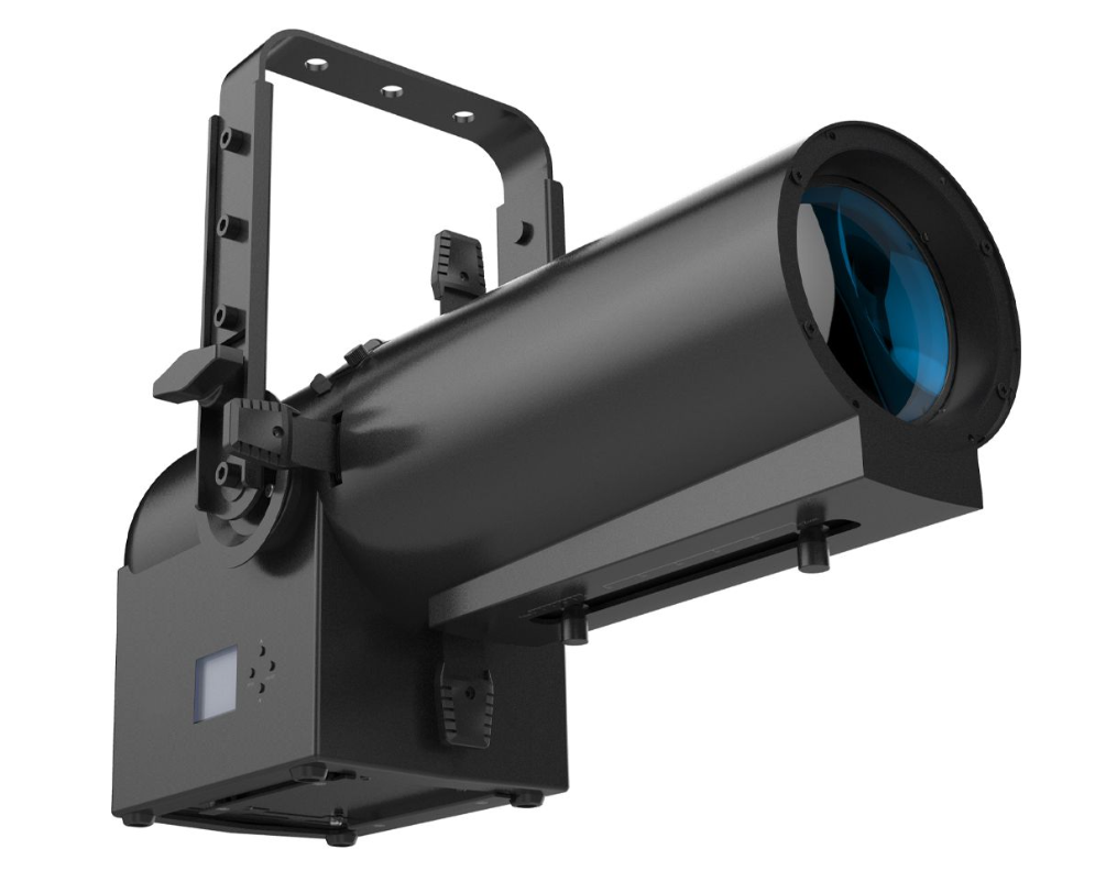 Vari-Lite VL600 Acclaim Zoomspot - Foco LED elipsoidal RGBL de 150 W con zoom de 25 a 50 grados y temperatura de color correlacionada (CCT) de 3200 K a 7100 K en acabado negro.