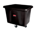Cube Truck, mobile, 43‐3/4"L x 31"W x 37"H, 16 cu. ft. size (500 lb. capacity), open top, metal frame design, black,