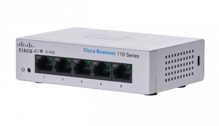 Switch Cisco Gigabit Ethernet Business 110, 5 Puertos 10/100/1000Mbps, 10 Gbit/s, 2000 Entradas - No Administrable