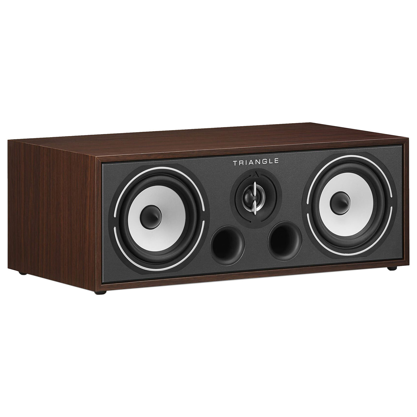 BOREA - BRC1 WALNUT Altavoz central de cine en casa - 2 vías - Manejo de potencia 100W - Eficiencia 90 dB/W/m - Reflejo de graves - 19.094 x 6.929 x 10.787
