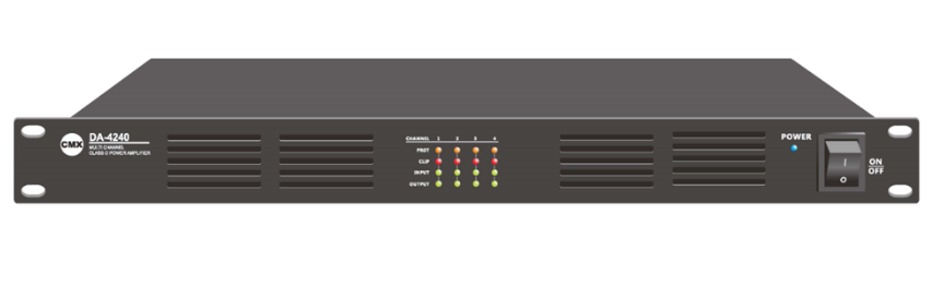 Four Channel Class-D Amplifier, RMS 4×500W, 100V & 8 Ohm, 1U